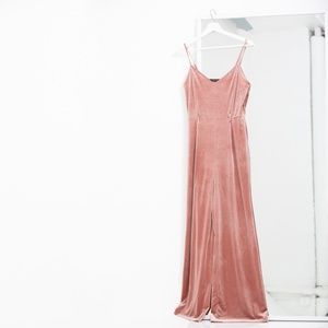 FOREVER 21 Dusty rose velvet jumpsuit